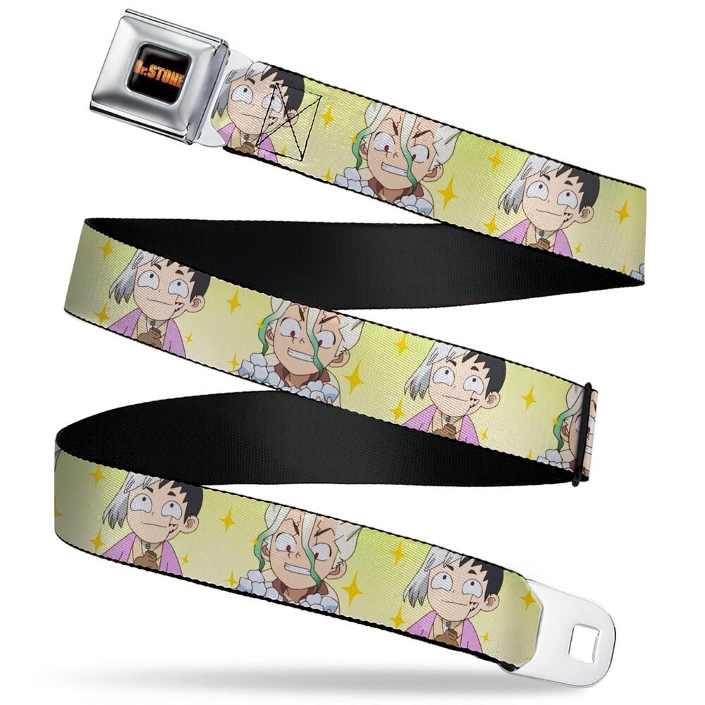 6063 Crunchyroll Belt, Seatbelt Buckle Belt, Dr Stone Chibi Senku and Gen